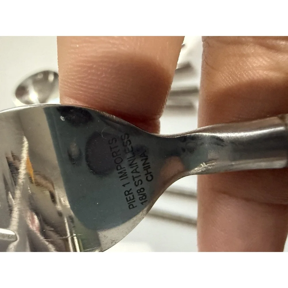 Pier 1 Imports Flatware 18/8 Stainless‎ Bamboo 9 Lot